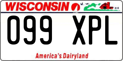 WI license plate 099XPL