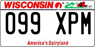 WI license plate 099XPM