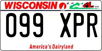 WI license plate 099XPR
