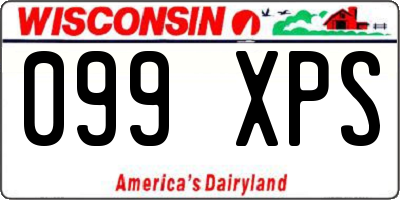 WI license plate 099XPS