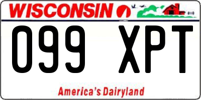 WI license plate 099XPT