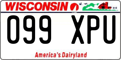 WI license plate 099XPU