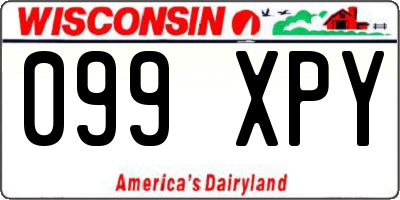 WI license plate 099XPY