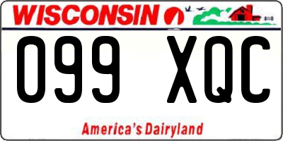WI license plate 099XQC