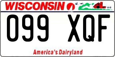WI license plate 099XQF
