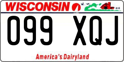 WI license plate 099XQJ