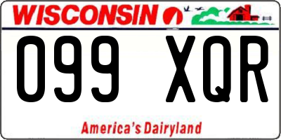 WI license plate 099XQR