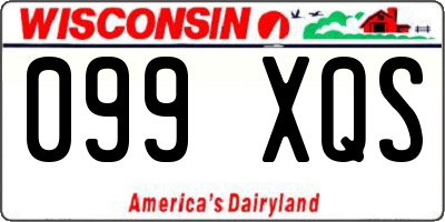 WI license plate 099XQS