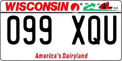 WI license plate 099XQU