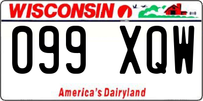WI license plate 099XQW