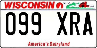 WI license plate 099XRA