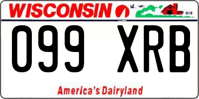 WI license plate 099XRB