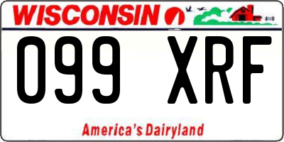 WI license plate 099XRF