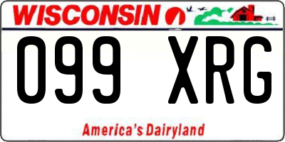 WI license plate 099XRG