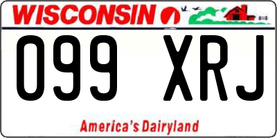 WI license plate 099XRJ