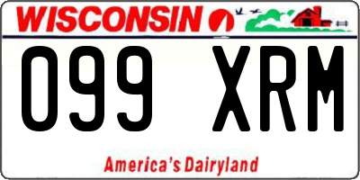 WI license plate 099XRM