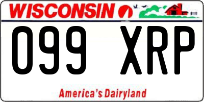 WI license plate 099XRP