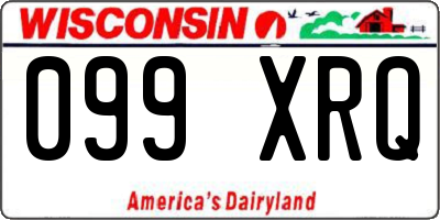 WI license plate 099XRQ