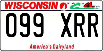 WI license plate 099XRR