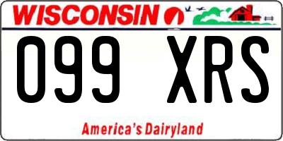 WI license plate 099XRS