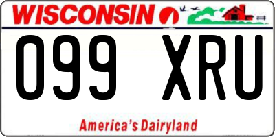 WI license plate 099XRU