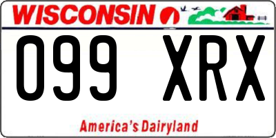WI license plate 099XRX