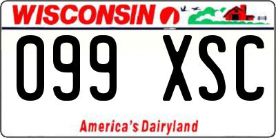 WI license plate 099XSC