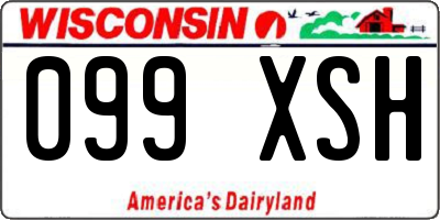 WI license plate 099XSH