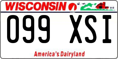 WI license plate 099XSI