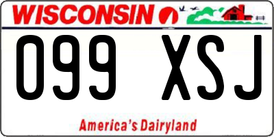 WI license plate 099XSJ