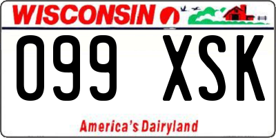 WI license plate 099XSK