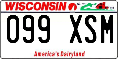WI license plate 099XSM