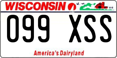 WI license plate 099XSS
