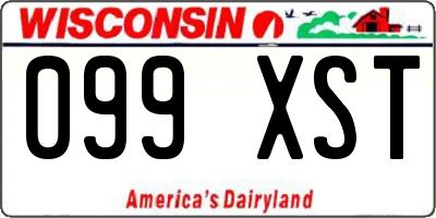 WI license plate 099XST