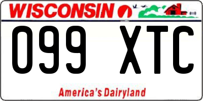 WI license plate 099XTC