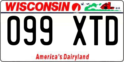 WI license plate 099XTD