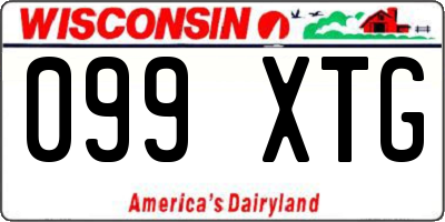WI license plate 099XTG