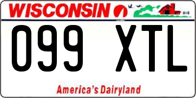WI license plate 099XTL