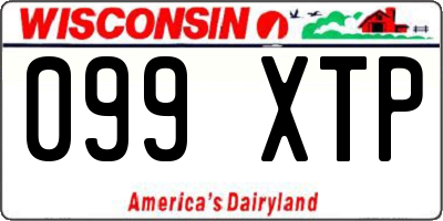 WI license plate 099XTP