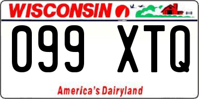 WI license plate 099XTQ