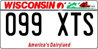 WI license plate 099XTS