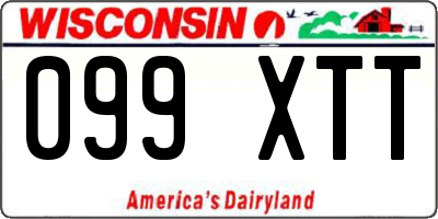 WI license plate 099XTT