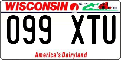 WI license plate 099XTU