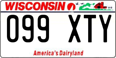 WI license plate 099XTY