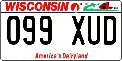 WI license plate 099XUD