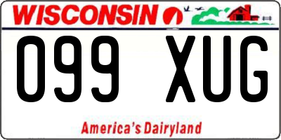 WI license plate 099XUG