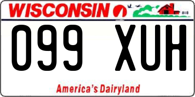WI license plate 099XUH