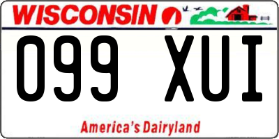 WI license plate 099XUI