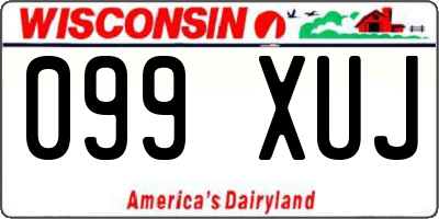 WI license plate 099XUJ