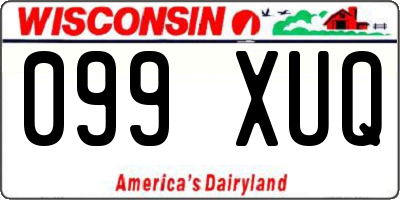 WI license plate 099XUQ